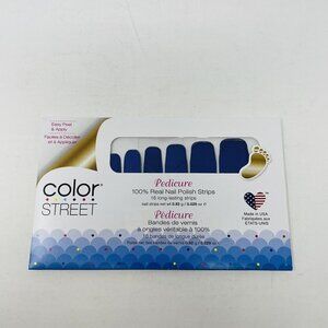 Color Street 100% Real Nail Polish Strip Evening Sky Pedicure Purple Pearlescent